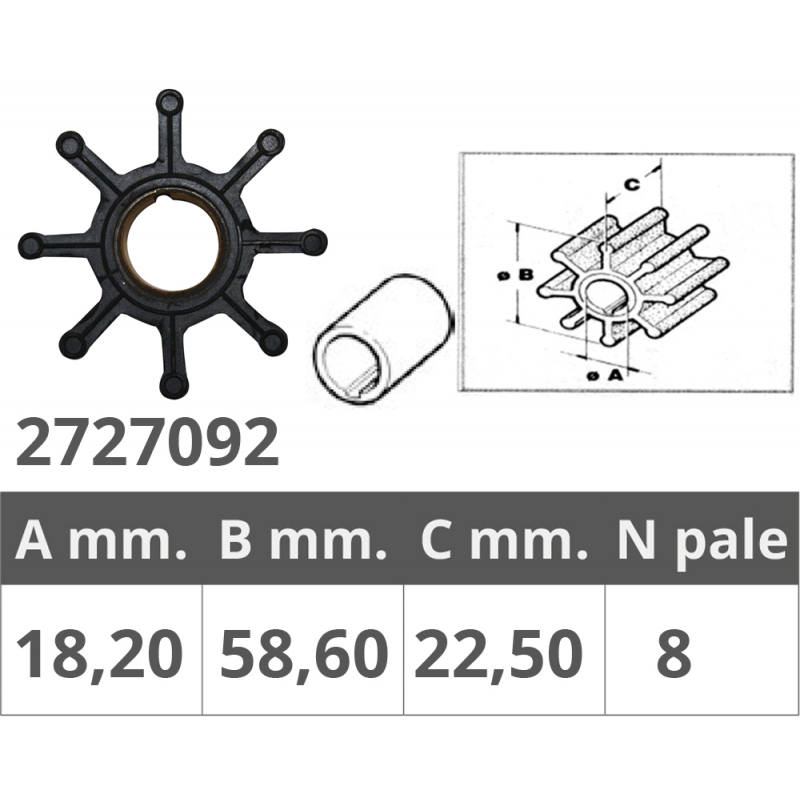 TURBINE SELVA / YAMAHA 9.9-15 CV 63V-44352-01 - Turbines pour moteurs et  pompes - MTO Nautica Store