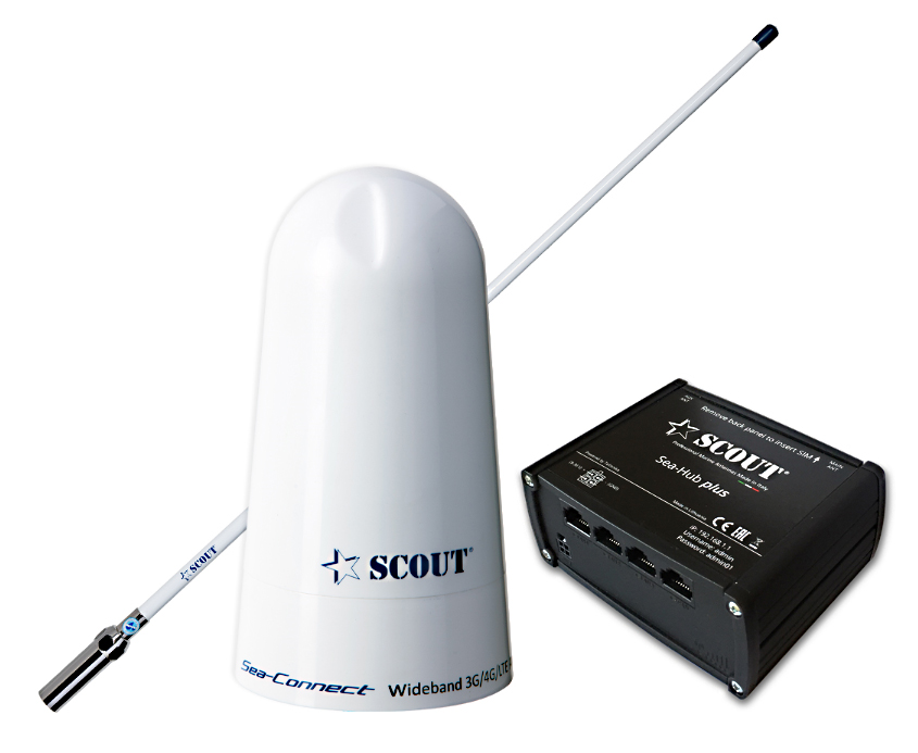 Scout 4G / LT + WIFI + routeur 4G - Antennes VHF et GPS - MTO Nautica Store