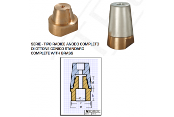 Anode Ogive Zinc avec laiton conique