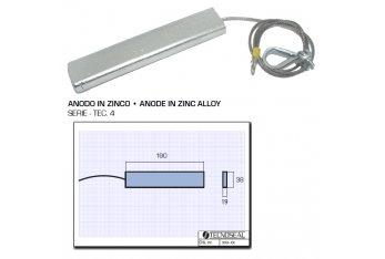 Anode suspendue en zinc de la série Tecno