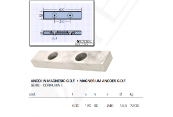 GDF Magnésium Anode série Corrubia II