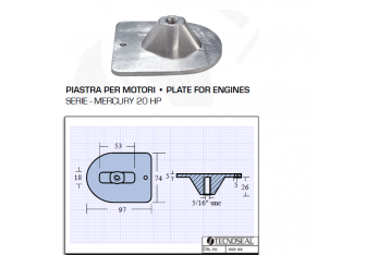 Plaque pour moteurs Mercury 20 HP