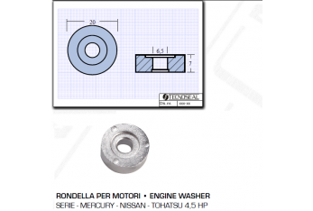 Rondelle pour moteurs Mercury Nissan Tohatsu 4,5 HP