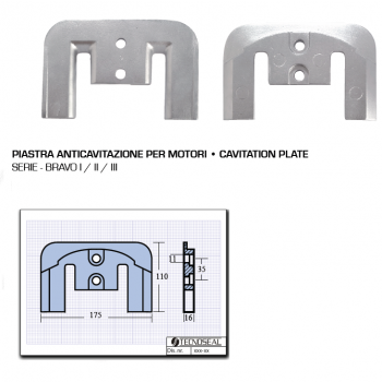 Plaque anti-cavitation pour moteurs Bravo I II III