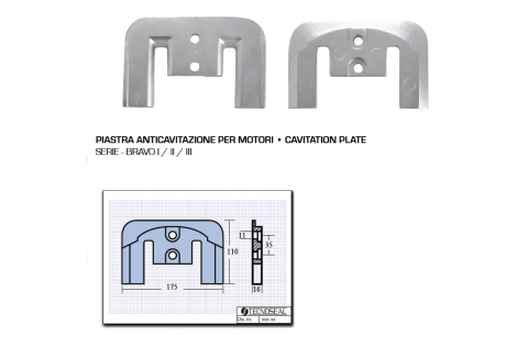 Plaque anti-cavitation pour moteurs Bravo I II III