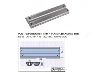 Plaque pour Trim Motors de 40 CV à V6 135150175 Veraldo