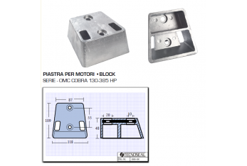 Plaque pour moteurs OMC Cobra 130 385 HP