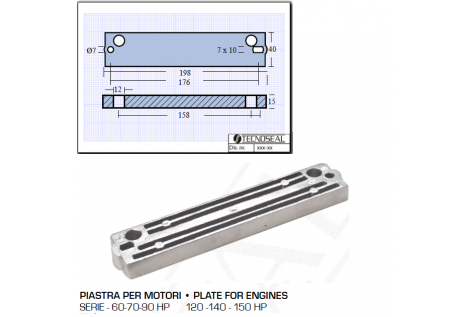 Plaque pour moteurs Tohatsu 60 70 90 HP 120140150 HP