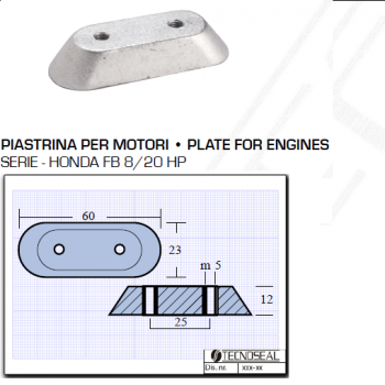 Plaque pour moteurs Honda FB 8 20 HP