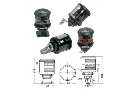 Feux de navigation pour coques jusqu'à 20 m DHR