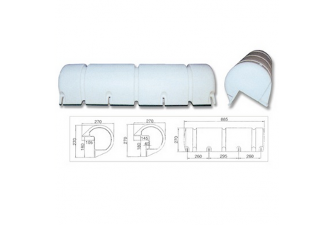 Protection de quai en PVC blanc gonflable