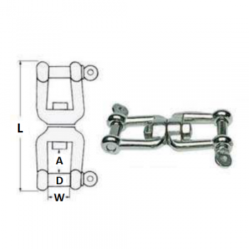 Grillo pivotant Grillo en acier inoxydable AISI 316