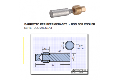 Baril de réfrigérant Volvo Penta série 200-250-270