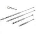 Ressorts à gaz télescopiques en acier inoxydable AISI 316. Connexions à œil