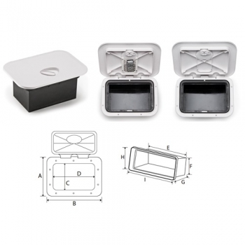 Porte étanche à pied et boîtier rectangulaire en ABS