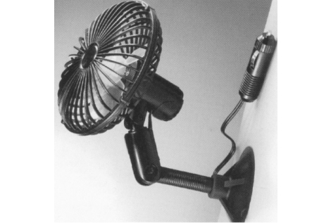 Ventilateur mural réglable 12V et prise allume-cigare