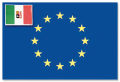 Drapeau adhésif Europe Italie