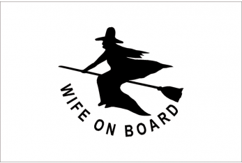 FEMME A BORD DRAPEAU 20X30 CM