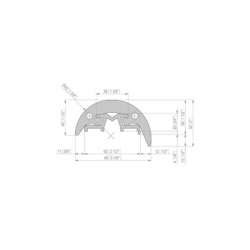 Profil de frottement Garde-boue radial H 85 mm