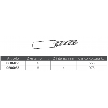 CORDE INOX ENDUIT Ø MM.3X6