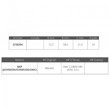 IMPULSIONNAIRE JOHNSON REF.OR.9864