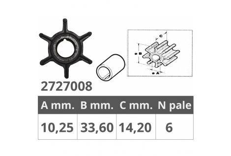 ROUE MERCURY 2T TOHATSU 2/4T