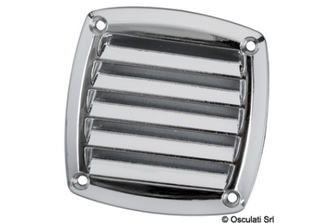 Grille pour prise d'air ABS 85x85 mm chromée 