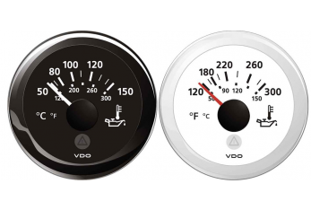 TEMPERATURE D'HUILE MOTEUR NOIRE 12/24 V