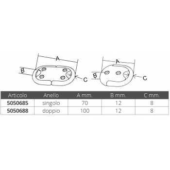 PLAQUE C / ANNEAU EN ACIER INOXYDABLE 316
