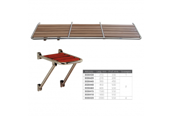 Plateforme arrière inox et bois marin