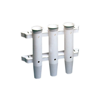 Porte-canne mural en nylon blanc p. 3 cannes 