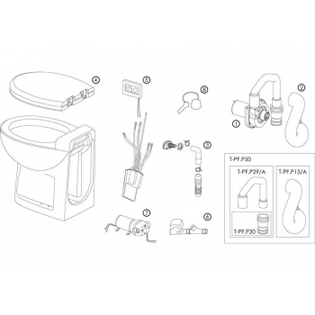 Pièces de rechange et accessoires pour toilettes Desing et Flexi