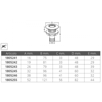 SORTIE PVC / ACIER INOXYDABLE Ø MM. 16