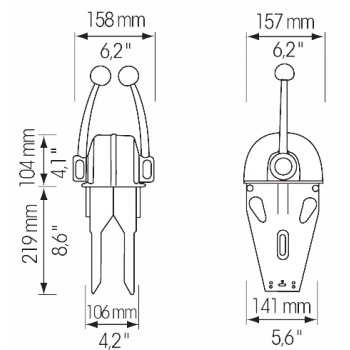 B104 BOÎTIER DE COMMANDE À DEUX LEVIERS