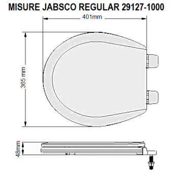 Abattant et couvercle de toilette Jabsco 29097-1000 et 29127-1000