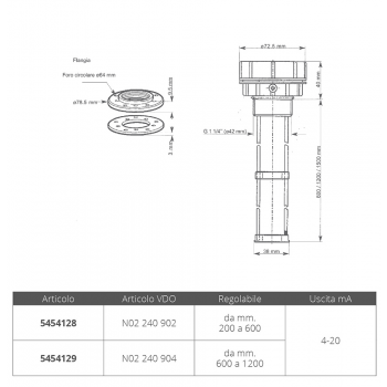 CAPTEUR D'EAU NOIRE MM.80-600
