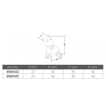 SUPP. AVEC CAPOT RÉGLABLE Ø MM.22