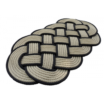 TAPIS DE CORDE CHANVRE-NOIR