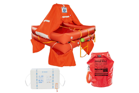 Radeau de survie Eurovinil Syntesy ISO9650 + Grab Bag conteneur ABS